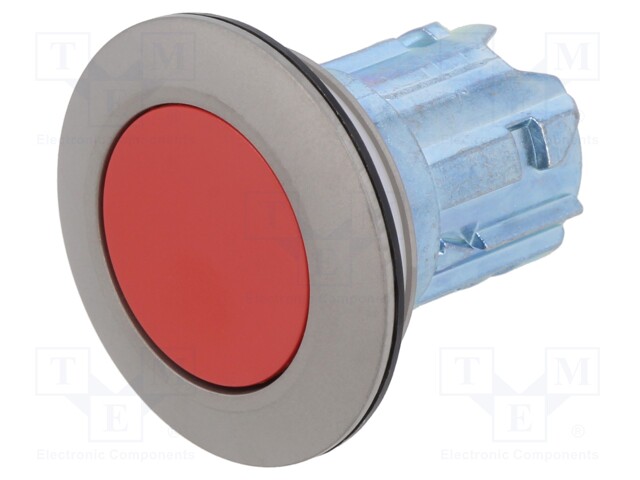 Switch: push-button; Stabl.pos: 1; 30mm; red; Illumin: none; Pos: 2