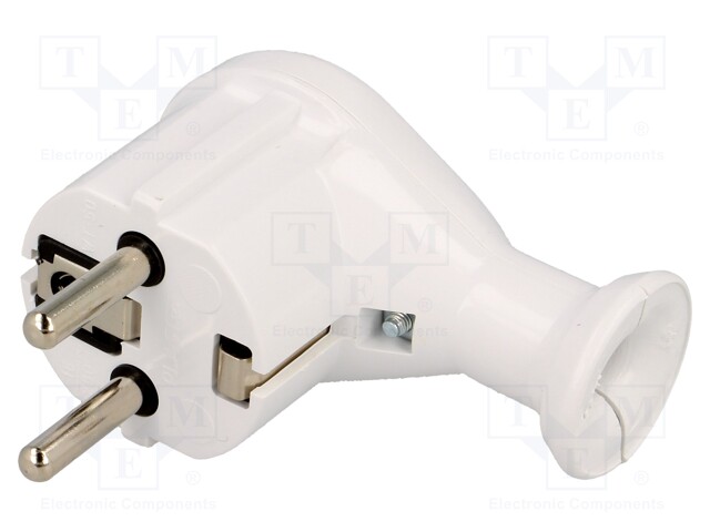 Connector: AC supply; plug; Layout: 2P+PE; white; 230VAC; 16A; PIN: 3