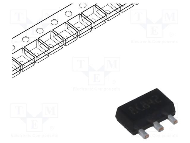 IC: voltage regulator; linear,fixed; 5V; 0.1A; SOT89; SMD; ±4%