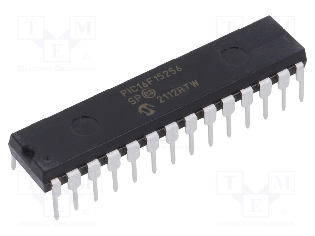PIC microcontroller; Memory: 28kB; SRAM: 2kB; 8MHz; THT; DIP28