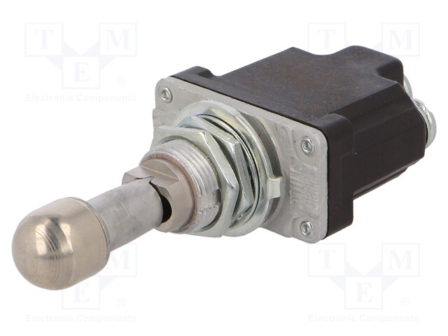 Switch: toggle; Pos: 3; SP3T; (ON)-OFF-(ON); 6A/230VAC; 15A/28VDC