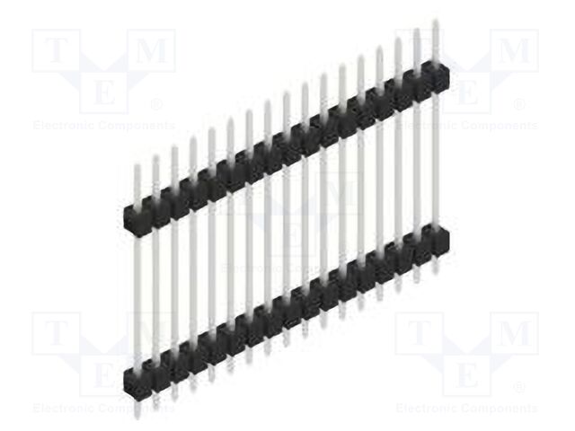 Connector: pin strips; pin header; male; PIN: 17; 2.54mm; THT; 1x17