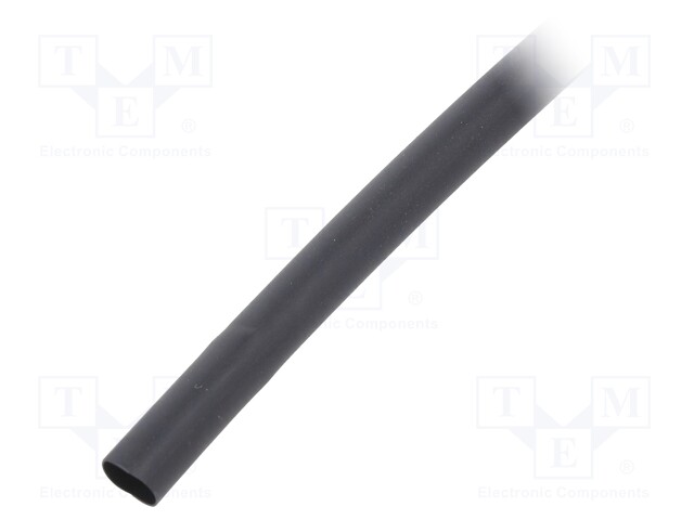 Heat shrink sleeve; glueless; 2: 1; 6.4mm; black; polyolefine