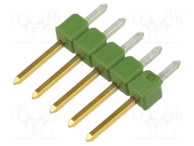 Pin header; pin strips; AMPMODU MOD II; male; PIN: 5; straight