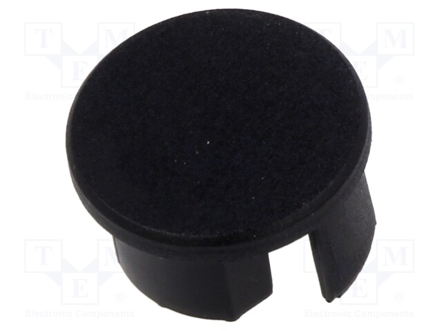 Cap for LED profiles; black; OLEK; round
