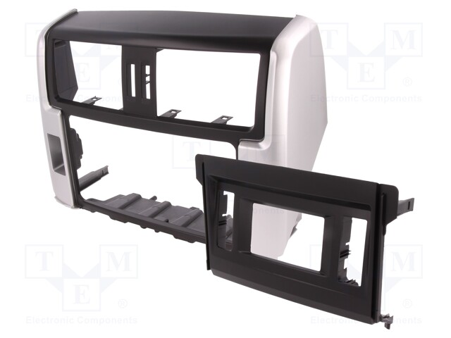 Radio mounting frame; Toyota; 2 DIN; black and silver