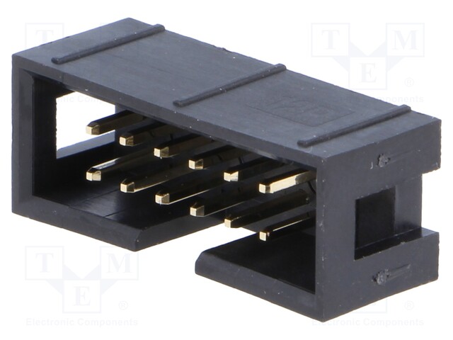 Socket; IDC; male; PIN: 12; straight; THT; gold-plated; 2.54mm