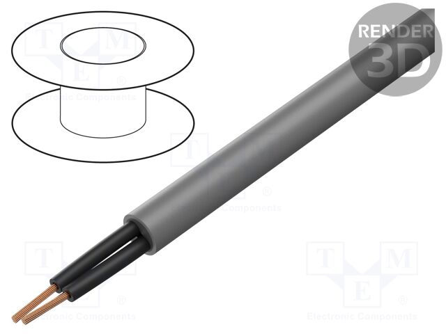 Wire; ÖLFLEX® SMART 108; 2x2.5mm2; unshielded; 300V,500V; Cu; grey