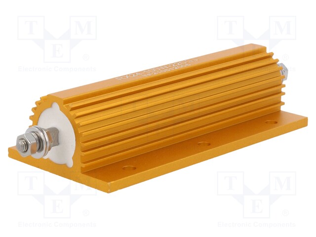 Resistor: wire-wound; with heatsink; 220Ω; 100W; ±5%; 50ppm/°C