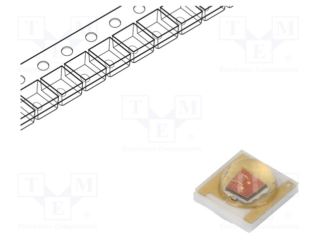 LED; 3535; 120°; convex; 3.45x3.45x1.95mm; 1W