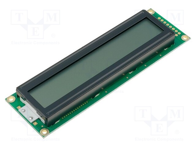 Display: LCD; alphanumeric; FSTN Positive; 24x2; yellow; LED