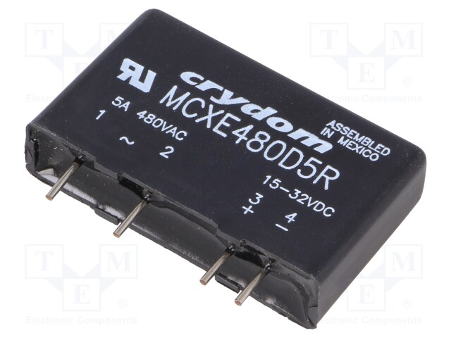 Relay: solid state; Ucntrl: 15÷32VAC; 5A; 48÷660VAC; THT; SIP