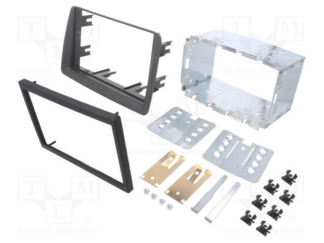 Radio mounting frame; Fiat; 2 DIN; grey