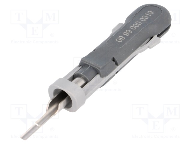 Tool: for demounting of terminals; terminals