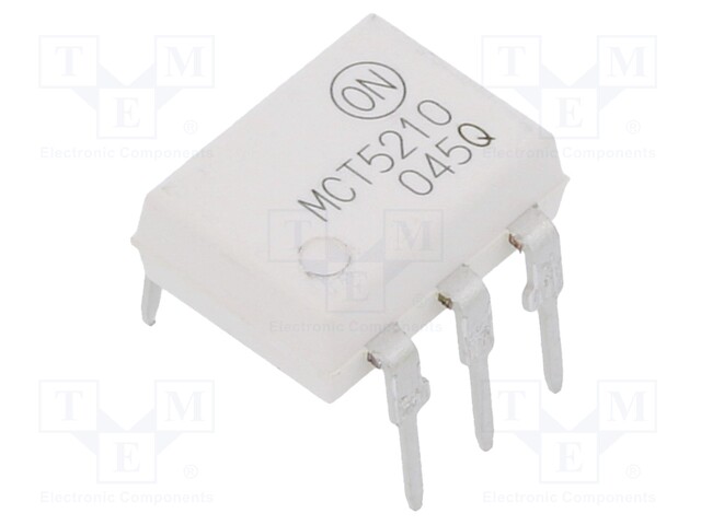 Optocoupler, Transistor Output, 1 Channel, DIP, 6 Pins, 50 mA, 5.3 kV, 60 %