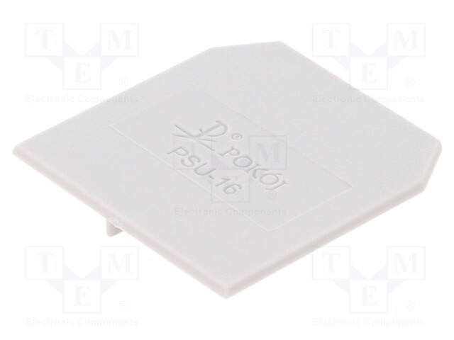 End/partition plate; Application: ZUG-G10; grey; Width: 1.5mm