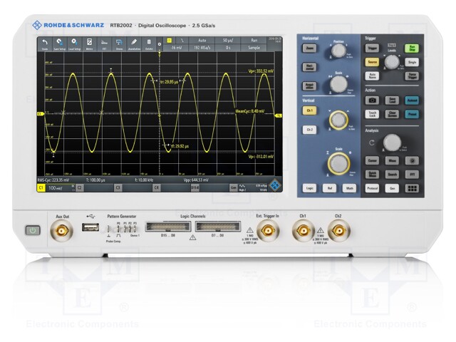 Oscilloscope: digital; Ch: 2; 300MHz; 20Mpts; 1n÷500s/div; RTB2000