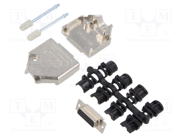 D-Sub HD; PIN: 26; plug; female; for cable; straight; soldering