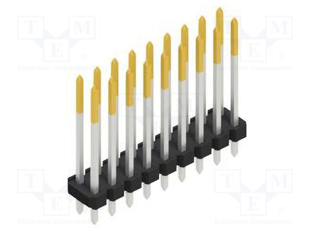 Connector: pin strips; pin header; male; PIN: 18; 2.54mm; THT; 2x9
