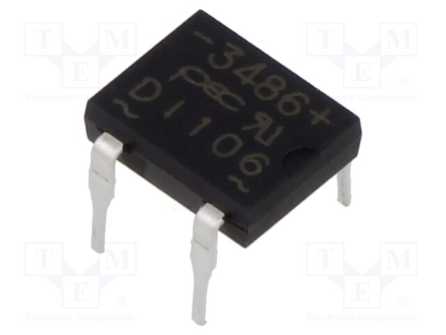 Bridge rectifier: single-phase; Urmax: 600V; If: 1A; Ifsm: 30A; DIP4