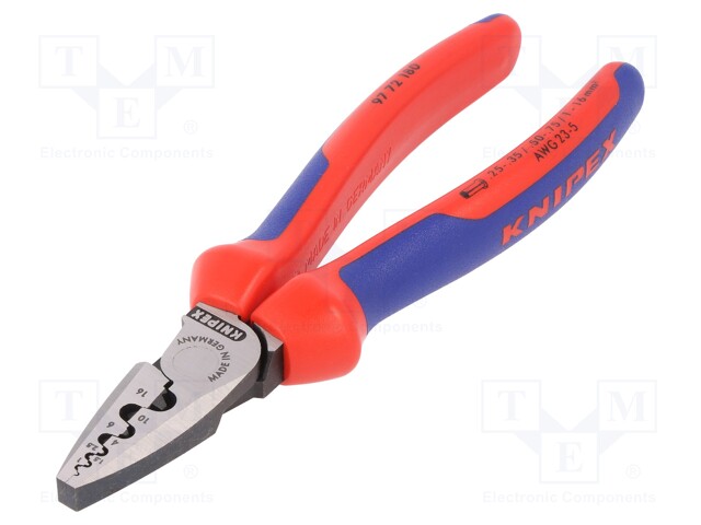 Tool: for crimping; insulated solder sleeves; 0,25÷16mm2