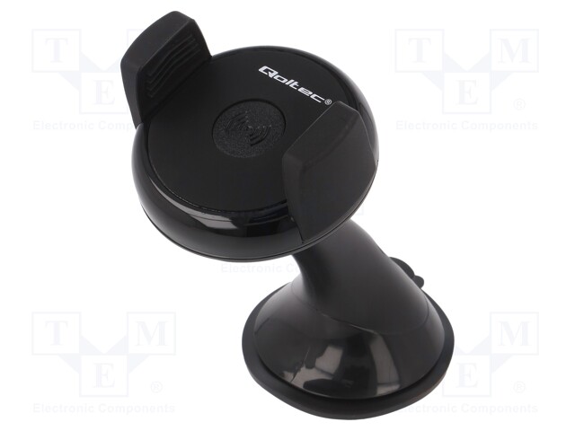 Inductance charger; 5V/1x1A; black; 5W; Mounting: for windscreen