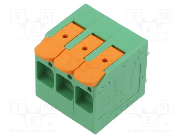 Connector: PCB terminal block; terminal; 76A; 600V; straight; 1x3