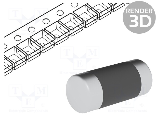 Resistor: thin film; SMD; 0207 melf; 2.2kΩ; 1W; ±1%; Ø2.2x5.9mm
