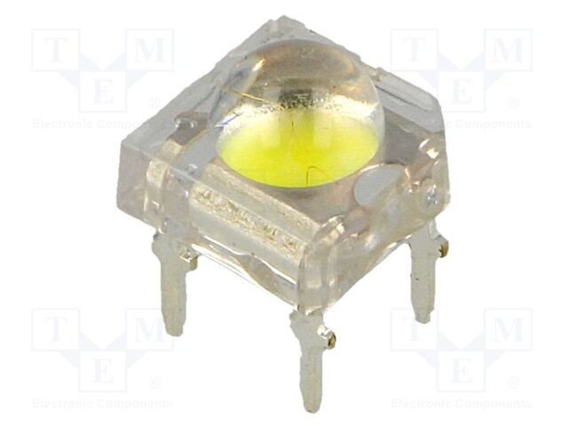 LED Super Flux; 7.62x7.62mm; white cold; 28÷30lm; 120°; 20mA