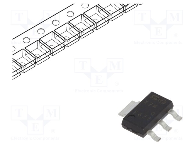 Thyristor; 800V; 0.8A; 1.25A; 5mA; Package: reel,tape; SMD; SOT223