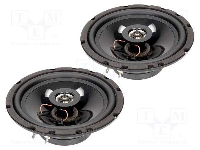 Car loudspeakers; two-way; 165mm; 120W; 65÷20000Hz; 4Ω; 60mm; -90dB