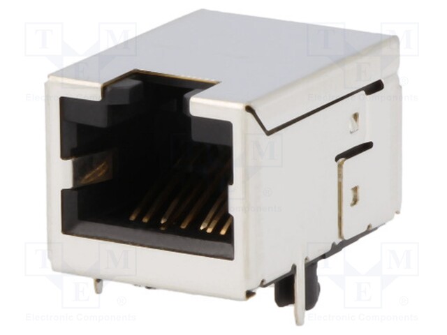 Socket; RJ45; PIN: 8; Cat: 6; shielded; Layout: 8p8c; THT; on PCBs