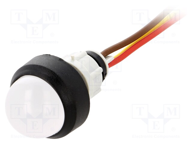 Indicator: LED; prominent; 24VDC; 24VAC; Cutout: Ø13mm; IP40