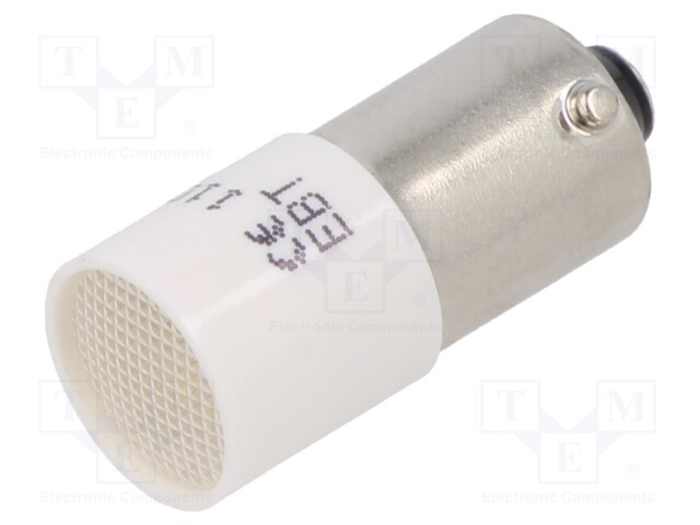 Indicator: LED; BA9S,T10; white; plastic; 110VAC; 110VDC; -20÷60°C