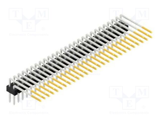 Connector: pin strips; pin header; male; PIN: 54; 2.54mm; THT; 2x27