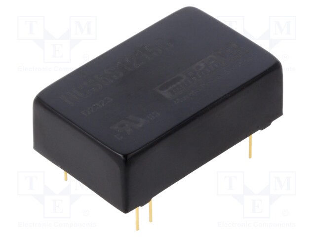 Isolated Board Mount DC/DC Converter, 4:1 Input, ITE, 1 Output, 6 W, 15 V, 400 mA