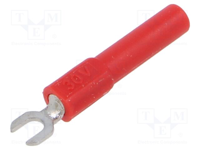 60VDC; 30VAC; 36A; red and black; Material: brass; Ømax: 4mm