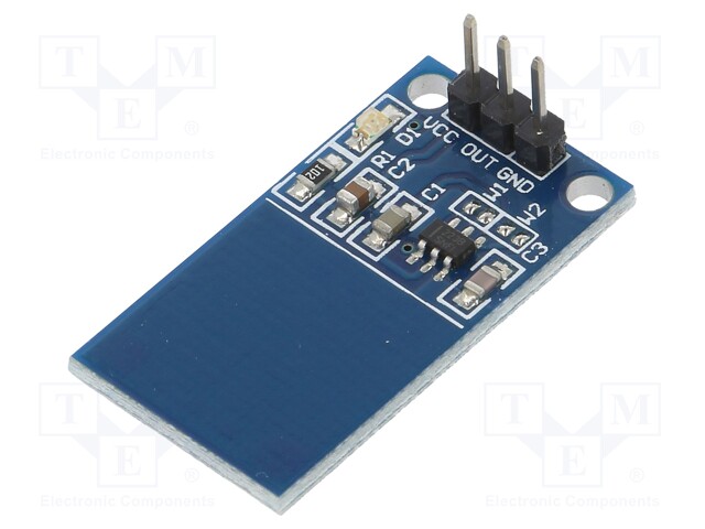 Sensor: touch; capacitive; Channels: 1; IC: TTP223; 2.4÷5.5VDC