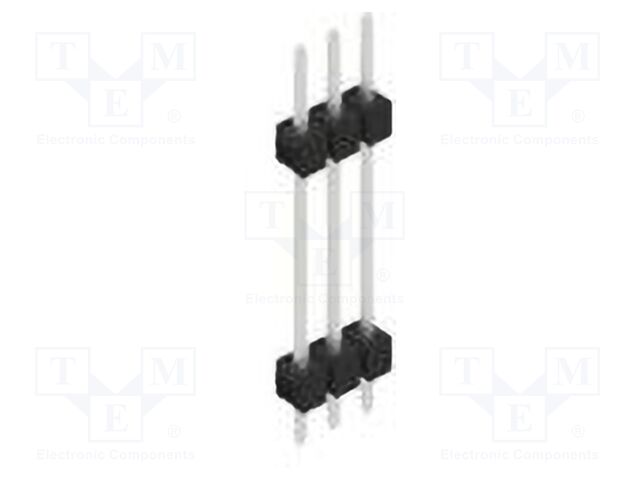 Connector: pin strips; pin header; male; PIN: 3; 2.54mm; THT; 1x3