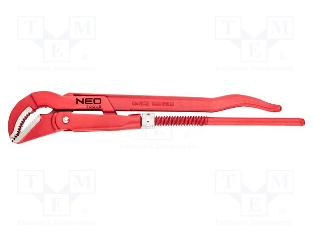 Wrench; adjustable; 1"; Chrom-vanadium steel; for pipe gripping