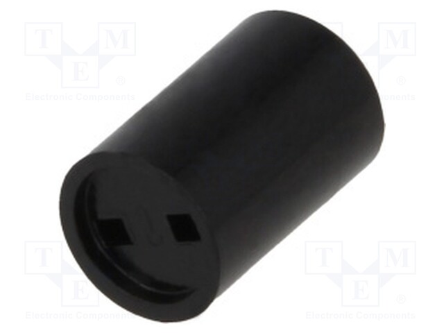 Spacer sleeve; LED; Øout: 5mm; ØLED: 3mm; L: 4.5mm; black