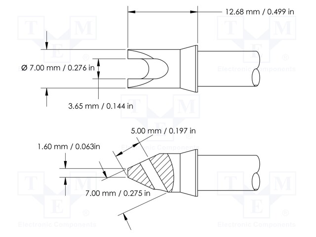 Tip; special; 413°C; for soldering station; CV-H6-HTD,CV-UK6