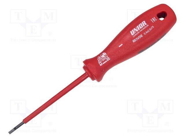 Screwdriver; insulated; slot; 1kVAC
