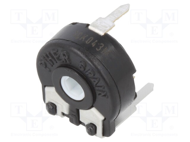 Potentiometer: mounting; single turn,horizontal; 10kΩ; 150mW
