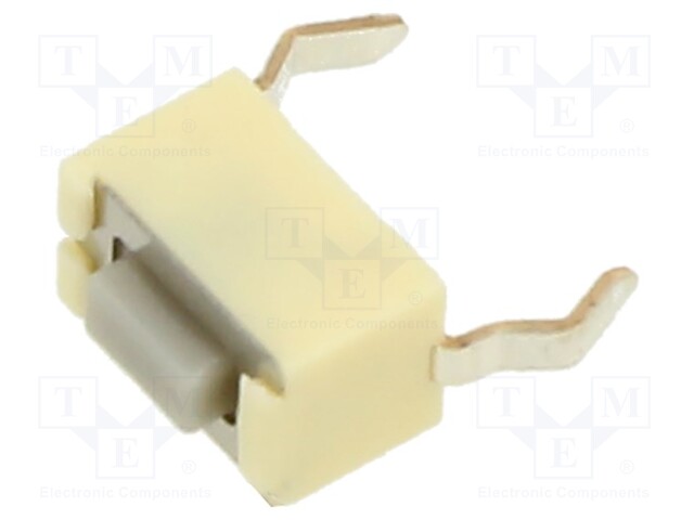 Push-button; SPST; Pos: 2; 0.05A/12VDC; THT; none; OFF-(ON); 100mΩ