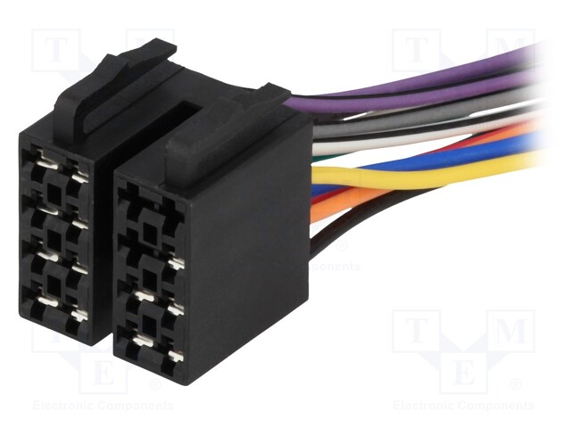 ISO plug,wires; PIN: 13(5+8); combined