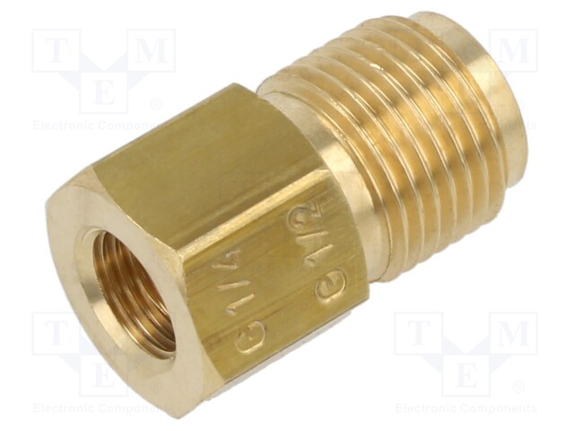Brass; Mount.elem: thread adapter; Int.thread: G 1/4"