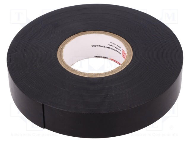 Tape: electrical insulating; black; 19mm; L: 9.1m; D: 0.8mm; 890%