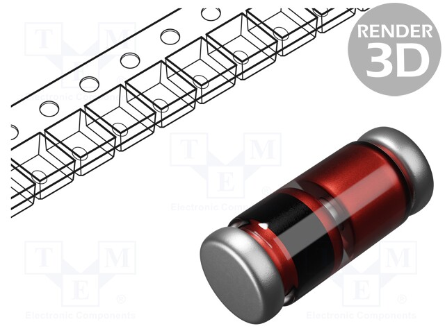 Diode: Zener; 0.5W; 16V; SMD; reel,tape; MiniMELF glass; 0.1uA