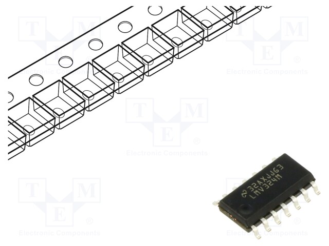 OP AMP, 1MHZ, 1V/US, SOIC-14